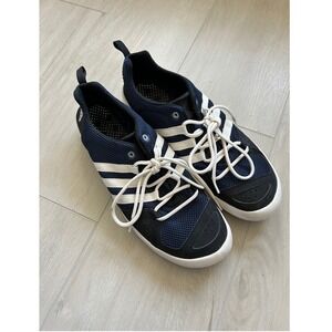 Adidas Climacool lace up Boat Shoes Mens 12 Navy Blue White Mesh Water Sneakers